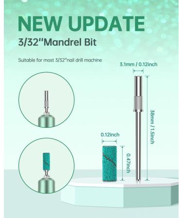 Small Sanding Bands for Nail Drill - 240 Fine Grit 80Pcs Set for Acrylic Nail Gel Removing & Shaping - 3.1mm Mandrel Bit - Green #240 Grit - Buy Online on GoSupps.com