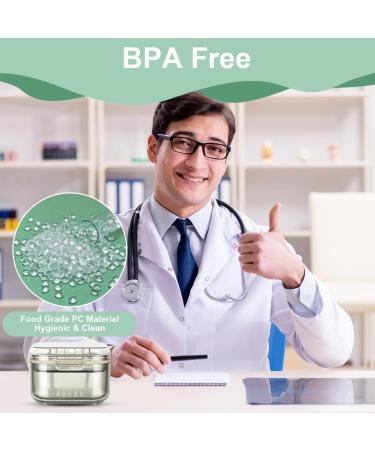 Acwoo Denture Box with Sieve - Portable False Teeth Container for Storage & Immersion | Gray Prosthesis Box - Buy Online on GoSupps.com