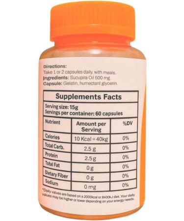 Fitogreen Sucupira Oil (Pterodon emarginatus) 500 Mg - 60 Capsules- Plant Based - Buy Online on GoSupps.com