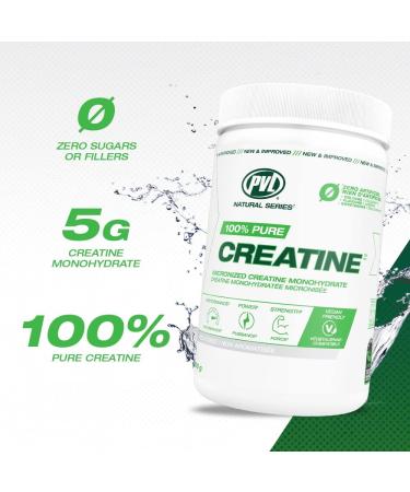 PVL 100% Pure Creatine - Creatine Monohydrate Micronized Powder - Creatine Powder Supplement for enhanced high-intensity performance - 300 g - Unflavoured 60 Servings (Pack of 1) - Buy Online on GoSupps.com