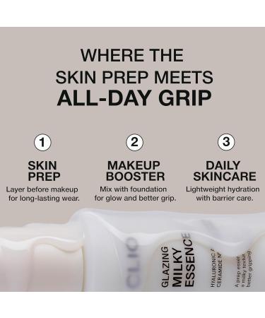 CLIO Glazing Milky Essence for Sensitive Skin, Rice PDRN for Boosting Radiant Glass Skin, Lightweight Hydrating Skin Prep for Makeup, Repairing Skin Barrier with Ceramide, Korean Skincare, 4.05 Fl Oz - Buy Online on GoSupps.com