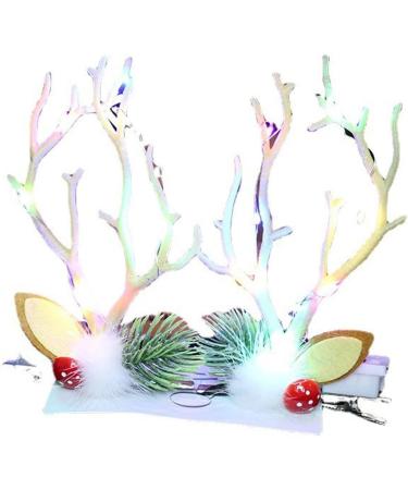 Christmas Luminous Antlers Hair Clips Luminous Antler Hair Clips LED Hair Accessories Reindeer Antlers Xmas Hairpins Xmas Glowing Hair Clips Glowing in The Dark Christmas Party Decorations(#2) - Buy Online on GoSupps.com