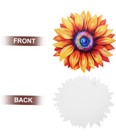 PRETYZOOM Sunflower Art Decor Iron Sunflower Hanging Ornament Sunflower Wall Decor - Buy Online on GoSupps.com