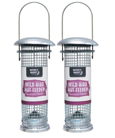Natures Market 2 x BF018 Deluxe Nut Peanut Feeder - Steel