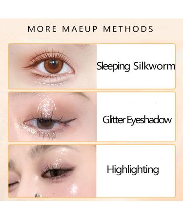 Korean Eye Brightener Highlighter & Primer 2 Pairs Pack Eyeliner Pencil Duo #01#02#03 - Buy Online on GoSupps.com