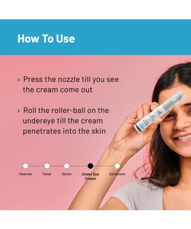 Chemist At Play Under Eye Cream with 2% Revital Eye & Quinoa Extract|Reducing Dark Circles Puffiness Wrinkles Crows Feet|Plant-Based Ceramides|100% Vegan|Cooling Gel & Roller for Men & Women|15g - Buy Online on GoSupps.com