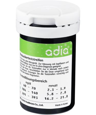 Adia Blood Glucose Test Strips - 50 Pieces | Affordable & Easy Blood Sugar Control for Diabetes Management - Buy Online on GoSupps.com