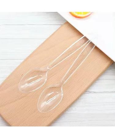 200 Count Clear Plastic Spoons - Heavy Weight Disposable Utensils - Buy Online on GoSupps.com