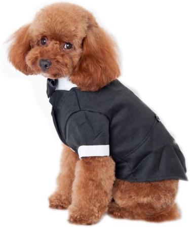 Keysui Black Dog Tuxedo Suit Puppy Wedding Clothes Coat Doggie Costume X-Large Size - Buy Online on GoSupps.com