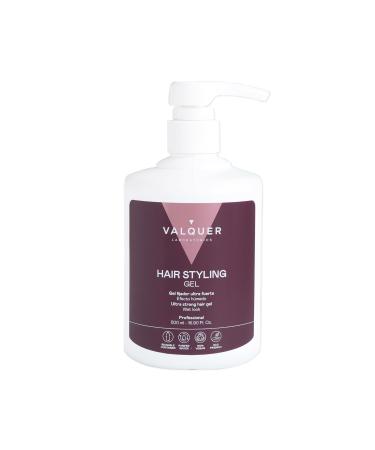 Valquer Profesional Ultra-strong hair fixing gel. Hair gel. Vegan and sulfate-free. vegan. Hair gum. Hair fixation. Define hairstyle - 500 Ml