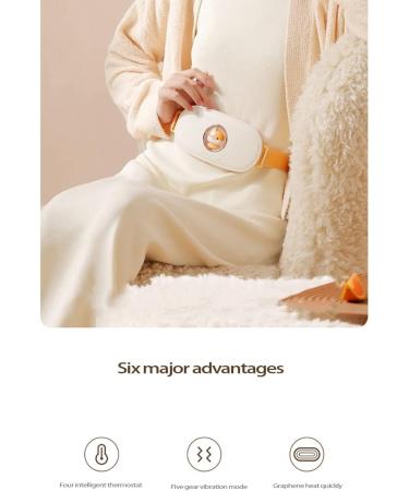 Yinchus M28 Heating Belt for Menstrual Pain Relief | Pink Heated Massage Belt for Uterine Comfort - Buy Online on GoSupps.com