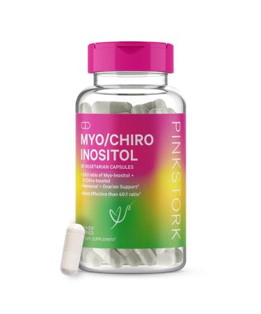 Pink Stork Myo/Chiro Inositol 3.6:1 Blend: Myo-Inositol & D-Chiro Inositol, More Effective Than 40:1, Fertility Supplement for Women, Women-Owned, 60 Capsules