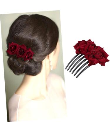 Housoutil 1pc Combs for Women Hair Accessories for Women Wedding Pearl Hair Barrettes Bridal Hair Clip Barrettes for Women Flower Hair Accessories Roses Miss Hair Comb - Buy Online on GoSupps.com