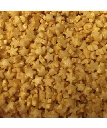GOLD STARS Sprinkles 1474 edible sugar cake decorations 50g - Buy Online on GoSupps.com