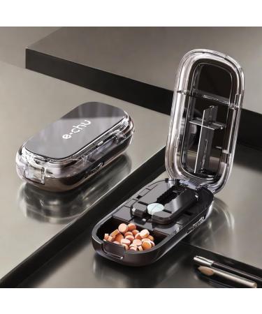 Pill Cutter Splitter - Adjustable & Accurate for Small & Large Pills | Multi-Pill Cutter Box (1/4 Black) - International Shipping - Buy Online on GoSupps.com