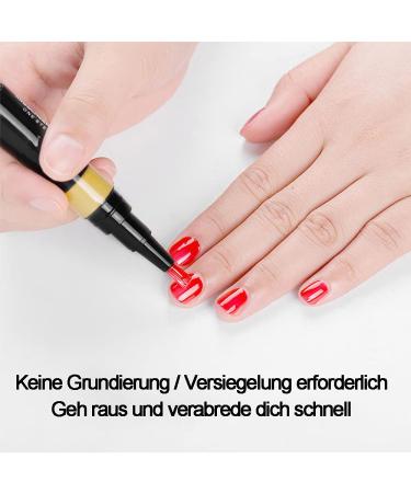 Buy Semi-Permanent Nail Polish Kit - 4pcs Gel Nail Art & 3-in-1 Glue Pen for Stunning Nail Designs - Buy Online on GoSupps.com