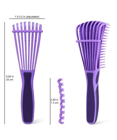 Bestool Hairbrush for Natural Afro Hair 3A-4C | Detangling & Texturizing Tool for Wavy Curly Hair | Wet/Dry Use (Violet) - Buy Online on GoSupps.com
