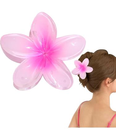Hawaiian Claw Clips for Hair Flower Claw Plumeria Hair Clip | Colorful Flower Shape Hair Accessories for Women Girls with Thin or Thick Hair Maijia Magenta - Buy Online on GoSupps.com