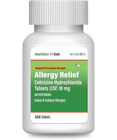 GoodSense Omeprazole 20mg 42 Count and HealthCareAisle Cetirizine Hydrochloride 10mg 500 Tablets Allergy and Heartburn Relief - Buy Online on GoSupps.com