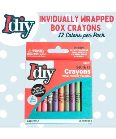 IDIY Individually Packaged Wrapped Boxes Wax Crayons (288 pc) - ASTM Safety Tested - Bulk Art Supplies for Kids, Teachers, Classrooms - 12 Colors, 24 Kits - Buy Online on GoSupps.com