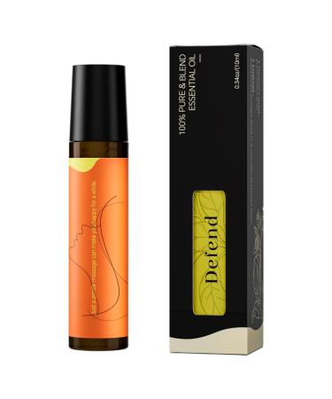 FEESHOW Natural Blend 10ML Organic Castor Oil and Frankincense Essential Oil for Relaxation and Body Care Defend One Size One Size Defend