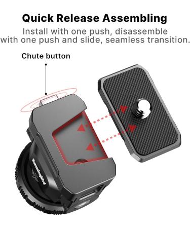 Quick Release Monitor Mount Bracket with Angle Adjustable Hot/Cold Shoe, Mic Holder, and 1/4 Fast Slide Plate - Video Shooting Accessories for Sony, Canon, Nikon, Fujifilm DSLR - Buy Online on GoSupps.com