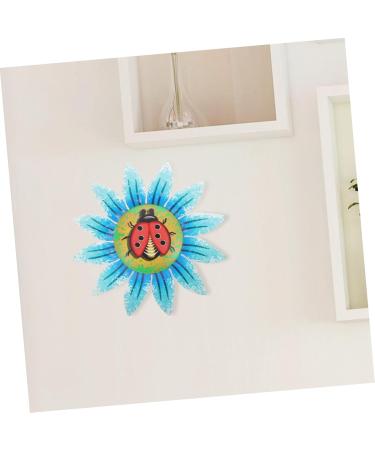 ABOOFAN Iron Pendant Home Decor Metal Sunflower Sculpture Scene Hanging Decor Colorful Wall Decoration 16x16cm Blue - Buy Online on GoSupps.com