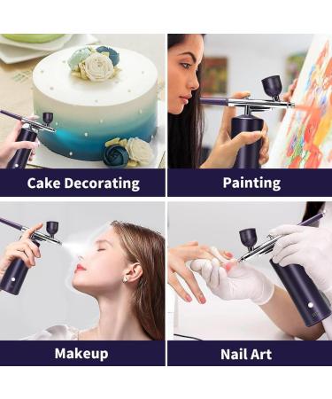 Jbnmvc Airbrush Kit with Compressor 20-30PSI Airbrush with 0.3mm Nozzle for Painting Tattoo Nail Art Model Coloring Easy to Use Black - Buy Online on GoSupps.com
