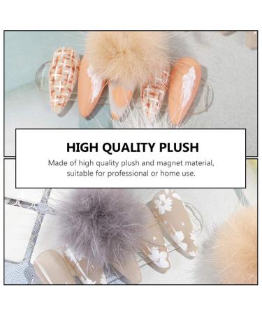 Minkissy Nail Poms - 5pcs Fluffy Plush Ball Magnet Pompoms for DIY Nail Art & Jewelry Design Accessories - Buy Online on GoSupps.com