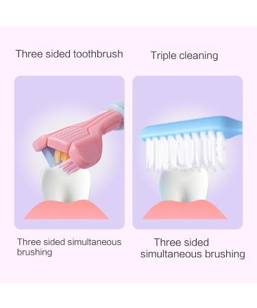 Travel Toothbrush with 3 Angled Bristles for Complete Gum Care - Soft Blue Toothbrush for Travel - Buy Online on GoSupps.com