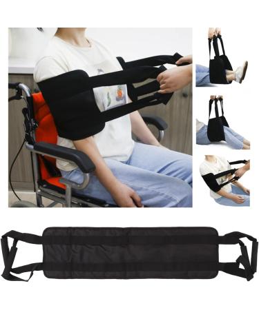 Natudeco Black Transfer Belt - Double Handle Breathable Oxford Fabric Ideal for Patient Lifting & Elderly Care - Buy Online on GoSupps.com