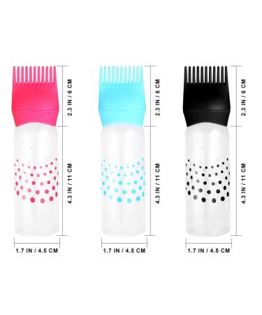 Lurrose Root Comb Applicator - 3pcs Hair Dye Bottles for Salon & At-Home Use | Effective Hair Dye Applicators - Buy Online on GoSupps.com