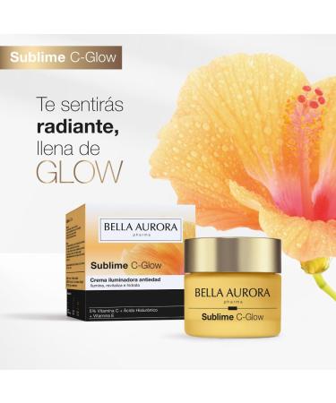  BELLA AURORA Bella Aurora Sublime C-Glow Anti-Aging Cream with Stabilized Vitamin C Hyaluronic Acid and Sea Extract brightens revitalizes and hydrates dull skin all skin types 50 ml - Buy Online on GoSupps.com