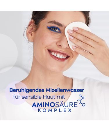 Nivea Calming Micelle Water for Sensitive Skin | Perfume-Free Facial Toner with Dexpanthenol & Amino Acids | Moisturizing Cleansing Water | 100ml - Buy Online on GoSupps.com
