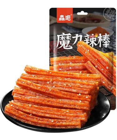 Spicy noodle web celebrity latiao snacks 62g/packet big spicy piece nostalgia spicy Gluten casual snacks Very spicy Spicy stick (Mix and match spicy strips 2 pack) - Buy Online on GoSupps.com