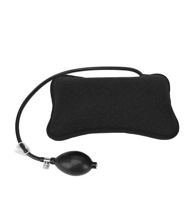 EQULUP inflatable lumbar pillow self-inflating airback support pillow manual pressing adjustable pillows for the lower back for car travel office black