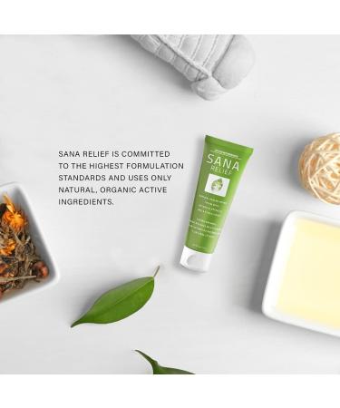 SANA RELIEF 4oz - All Natural Fast Acting Topical Pain Relief Cream for Back, Neck, Knees, Hips, Shoulders, Elbows, Joints and Muscles - Buy Online on GoSupps.com