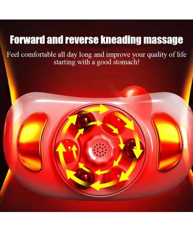RKXKJ Electric Abdominal Massage Device - Bian Stone Kneading 3 Intensity Levels Red Light Hot Compress Intelligent Timing for Pain Relief - Buy Online on GoSupps.com