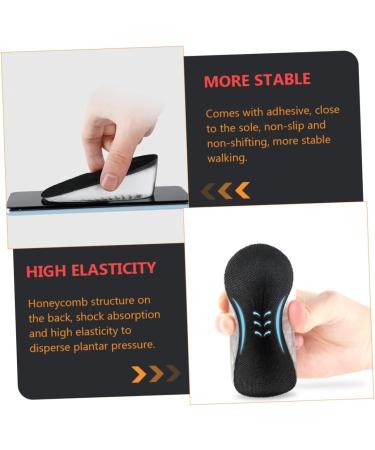 NOLITOY Heightening Insoles - Silicone Gel Heel Protectors & Cushions for Men | Invisible Lifting Shoe Pads - Buy Online on GoSupps.com