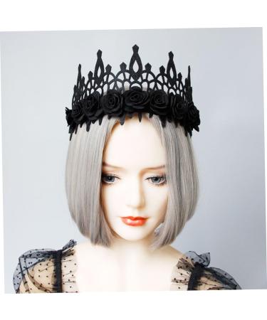 Mikinona Halloween Crown Dead Flower Hair Accessories Halloween Headpiece Black Scrunchies for Hair Halloween Hair Accessory Festival Flower Halloween Headband Flowers Fabric - Buy Online on GoSupps.com