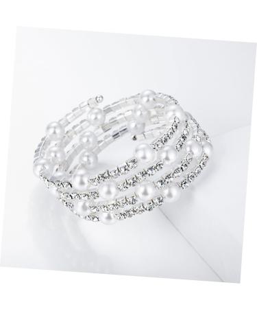 CALLARON Pearl Bracelets Bangle Bracelets for Women Diamond Bracelet Hand Jewelry Bracelet for Women Rhinestone Bracelet Women Jewelry Rhinestones Miss Clamp Drill - Buy Online on GoSupps.com