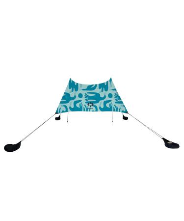 Tents Grande Beach Tent 7ft Tall 9 x 9ft Reinforced Corners and Cooler Pocket (Coastal Birds)