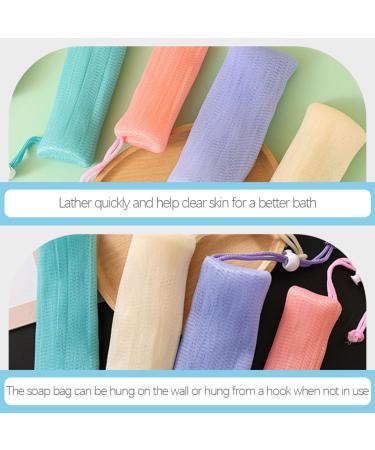 FRCOLOR 6 Pcs Soap Bags - Foam Net Shower & Bath Soap Sleeves Assorted Colors | Eco-Friendly Soap Saving Solutions - Buy Online on GoSupps.com