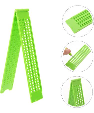 OHPHCALL Braille Writing Fingerboard 1 Set Braille Tablet School Supplies Plastic Braille Writing Slate 21.70X4.50X0.50CM Green - Buy Online on GoSupps.com