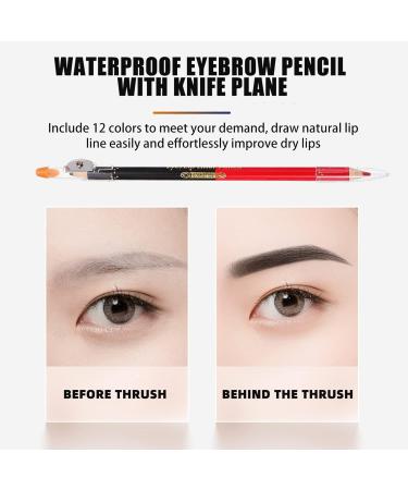 WOONEKY 24 Pcs Lip Liner Eyeliner Eyebrow Pen Waterproof Lip Liner Make up Pen Lip Pencil Wooden - Buy Online on GoSupps.com