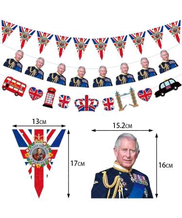 GALER King Charles Coronation Cake Toppers Decorations Union Jack Decorations 2023 Party Memorabilia Royal Ascent 6th of May Street Parties (E) - Buy Online on GoSupps.com