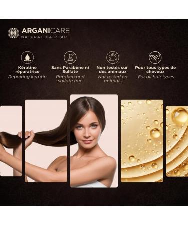 ARGANICARE | Gamme Ricin | Apr s-shampoing reconstructeur Ricin | Favorise la Croissance & Stimule la pousse | Tous types de cheveux | Lot de 2x400 ml Gamme Ricin Tous types de cheveux - Buy Online on GoSupps.com