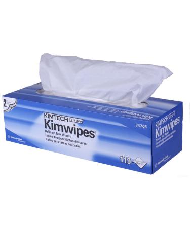 Kimtech Science Kimwipes Delicate Task Wipers - 2-Ply, 119 Wipes/Box