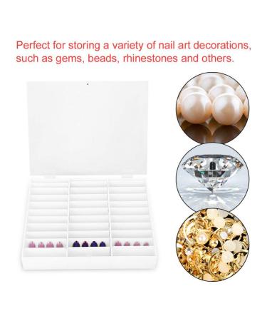 DEKAIM Nail Art Storage Box - Elegant White Container for Fake Nail Tips | Ideal Decorative Organizer - Buy Online on GoSupps.com
