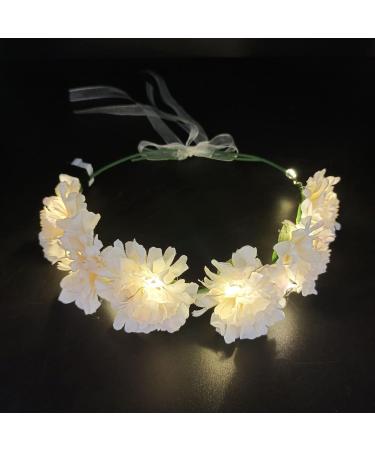 amangul Led Flower Headband Light up Floral Crowns Glowing Flower Crowns Luminous Led Floral Crowns Light Up Headband for Women(Light Orchid) - Buy Online on GoSupps.com